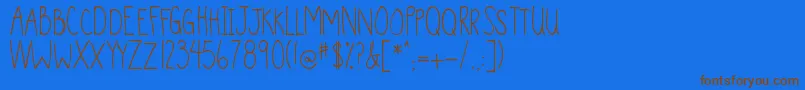 DjbSandShoesAndAFez Font – Brown Fonts on Blue Background