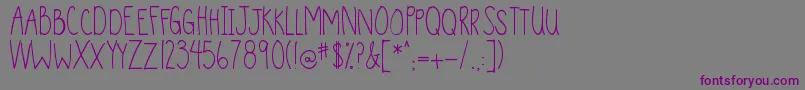 DjbSandShoesAndAFez Font – Purple Fonts on Gray Background