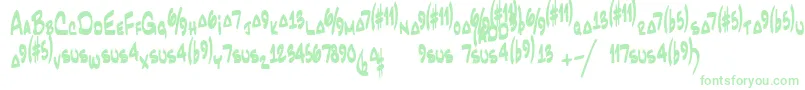 JazzcordRegular-fontti – vihreät fontit