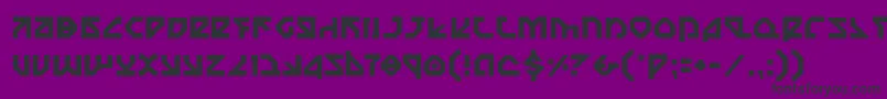 フォントNostromo – 紫の背景に黒い文字