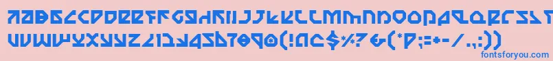 フォントNostromo – ピンクの背景に青い文字