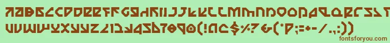 Шрифт Nostromo – коричневые шрифты на зелёном фоне