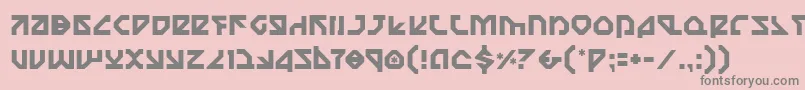 フォントNostromo – ピンクの背景に灰色の文字