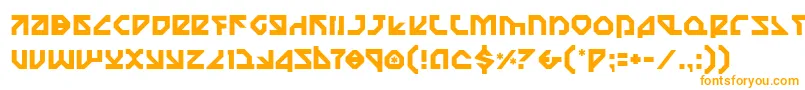 フォントNostromo – 白い背景にオレンジのフォント