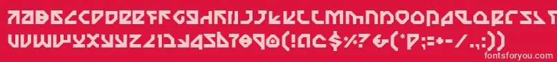 フォントNostromo – 赤い背景にピンクのフォント