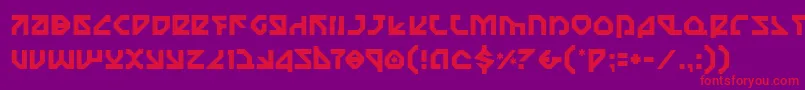 Nostromo Font – Red Fonts on Purple Background