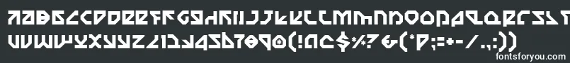 Шрифт Nostromo – белые шрифты на чёрном фоне