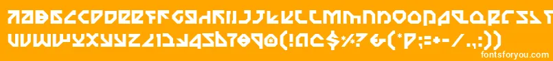 Шрифт Nostromo – белые шрифты на оранжевом фоне