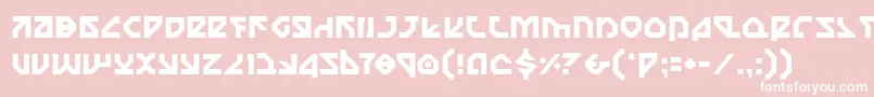 フォントNostromo – ピンクの背景に白い文字