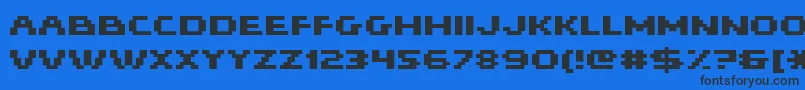 フォントHiskyf16 – 黒い文字の青い背景