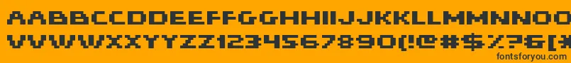 Hiskyf16 Font – Black Fonts on Orange Background