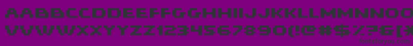 Hiskyf16-fontti – mustat fontit violetilla taustalla