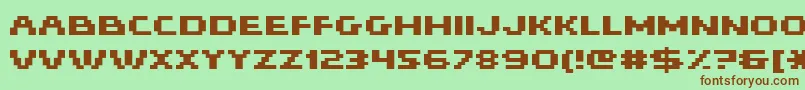 Hiskyf16 Font – Brown Fonts on Green Background