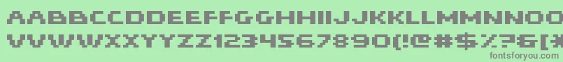 Hiskyf16 Font – Gray Fonts on Green Background