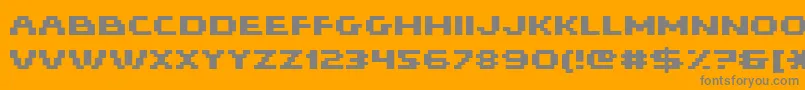 Hiskyf16 Font – Gray Fonts on Orange Background