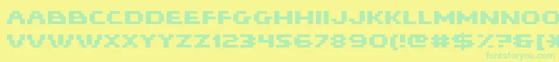 Hiskyf16 Font – Green Fonts on Yellow Background