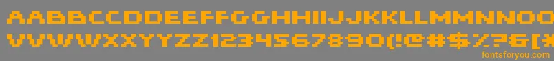 Hiskyf16 Font – Orange Fonts on Gray Background