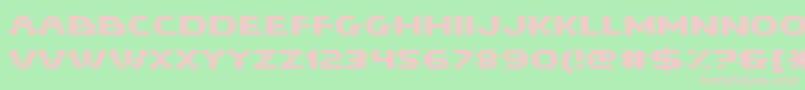 Hiskyf16-fontti – vaaleanpunaiset fontit vihreällä taustalla