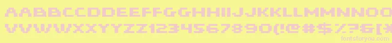 Hiskyf16 Font – Pink Fonts on Yellow Background