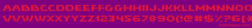 Hiskyf16 Font – Red Fonts on Purple Background