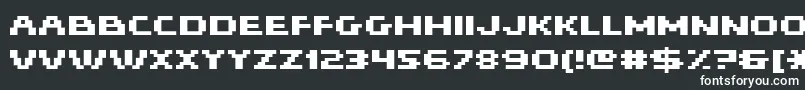 Hiskyf16-fontti – valkoiset fontit mustalla taustalla