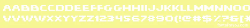 Hiskyf16 Font – White Fonts on Yellow Background