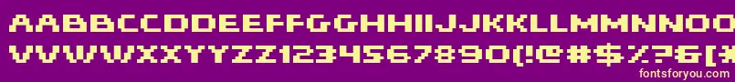 Hiskyf16 Font – Yellow Fonts on Purple Background