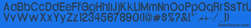 UptightTh Font – Black Fonts on Blue Background