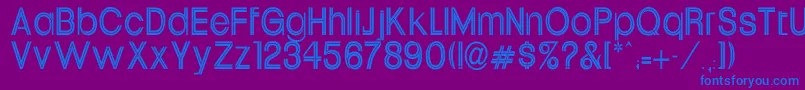 UptightTh Font – Blue Fonts on Purple Background