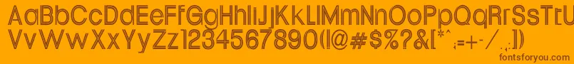 UptightTh Font – Brown Fonts on Orange Background