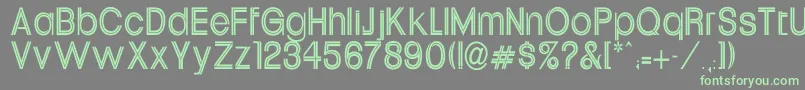 UptightTh Font – Green Fonts on Gray Background