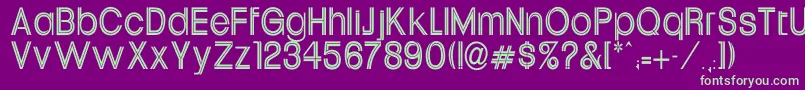 UptightTh Font – Green Fonts on Purple Background