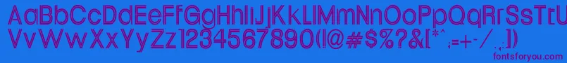 UptightTh Font – Purple Fonts on Blue Background