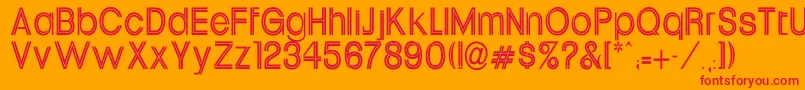 UptightTh Font – Red Fonts on Orange Background