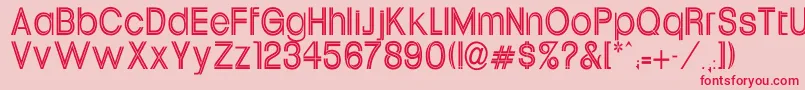 UptightTh Font – Red Fonts on Pink Background