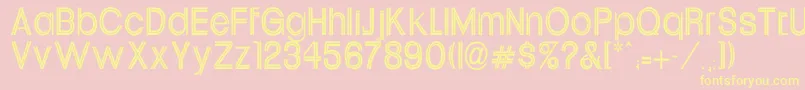 UptightTh Font – Yellow Fonts on Pink Background