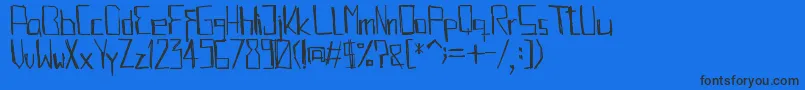 Kabbe Font – Black Fonts on Blue Background
