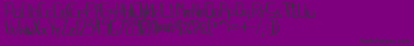 Kabbe-Schriftart – Schwarze Schriften auf violettem Hintergrund
