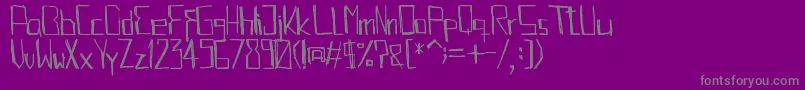 Kabbe Font – Gray Fonts on Purple Background