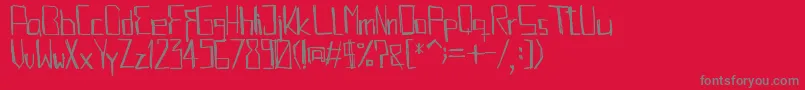 Kabbe Font – Gray Fonts on Red Background
