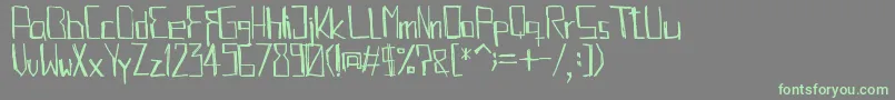 Kabbe Font – Green Fonts on Gray Background
