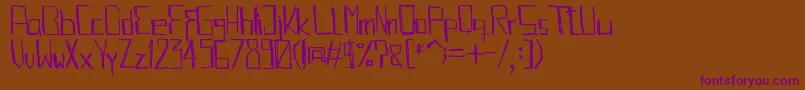 Шрифт Kabbe – фиолетовые шрифты на коричневом фоне