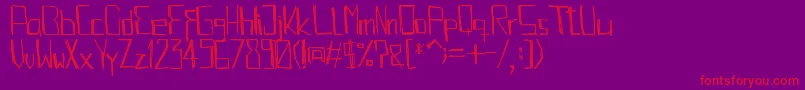 Kabbe Font – Red Fonts on Purple Background