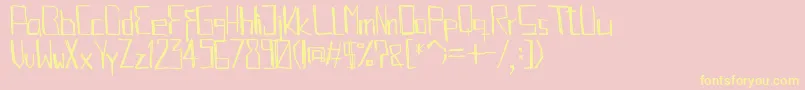 Kabbe Font – Yellow Fonts on Pink Background