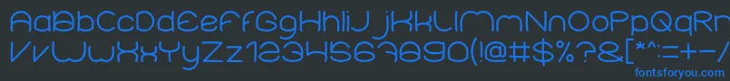 Elementary Font – Blue Fonts on Black Background