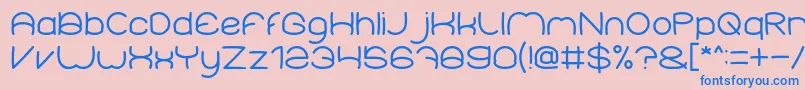 Czcionka Elementary – niebieskie czcionki na różowym tle