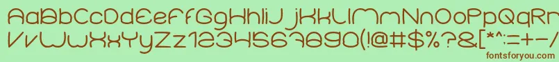 Lisätietoja Elementary-fontista Elementary-fontti – ruskeat fontit vihreällä taustalla
