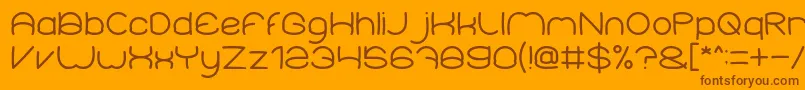 Lisätietoja Elementary-fontista Elementary-fontti – ruskeat fontit oranssilla taustalla