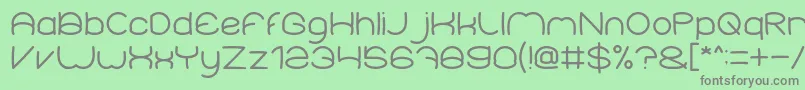 Elementary Font – Gray Fonts on Green Background