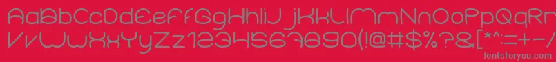 Elementary Font – Gray Fonts on Red Background